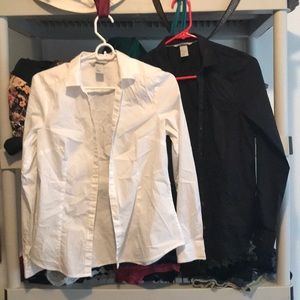 Bundle black and white button-downs